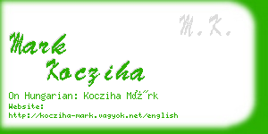 mark kocziha business card